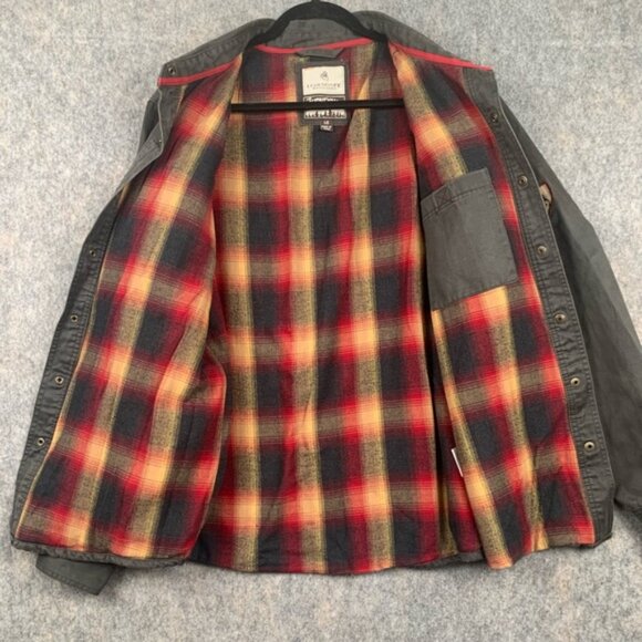 Legendary Whitetails Waxed Jacket Men's Size Large‎ Journeyman Flannel Lined - Picture 7 of 10